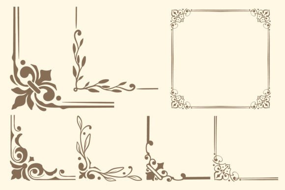 Download Corner Ornamental Frame Vector Set - Ornament Collection