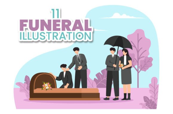 Download 11 Funeral Ceremony Illustration - Premium Bundle