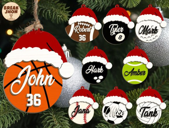 Download Personalized Sports Christmas Ornament - Ornament Collection