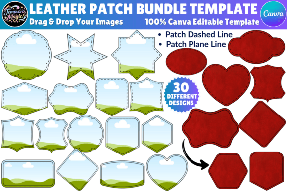 Download Leather Patch Canva Editable Template - Editable template Collection
