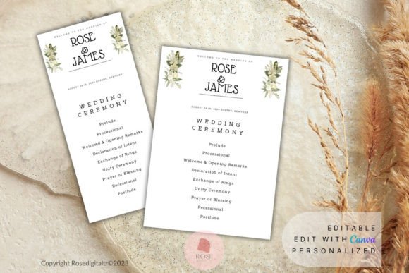Download Printable Wedding Ceremony Program - Premium Bundle