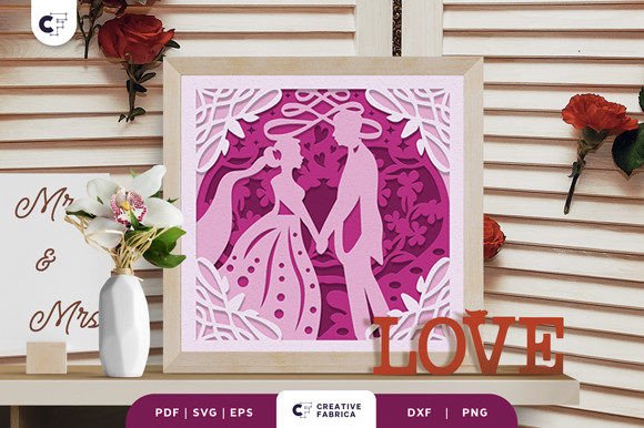 Download Bride and Groom Ceremony 3D Light Box - Ceremony Collection