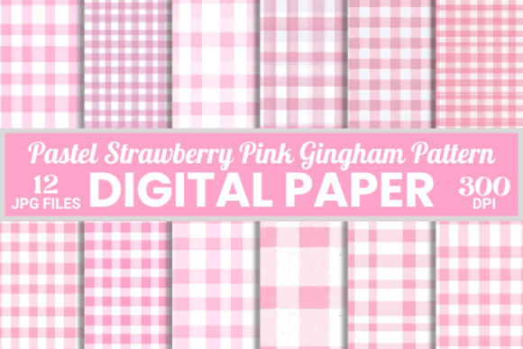 Download Pastel Strawberry Pink Gingham Pattern - Pink Collection