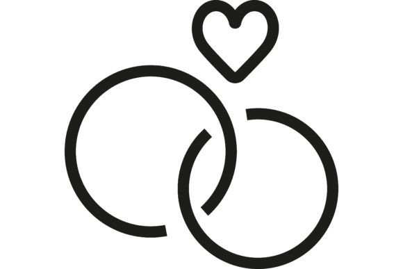 Download Engagement Rings Line Icon. Two Rings, L - Engagement Collection